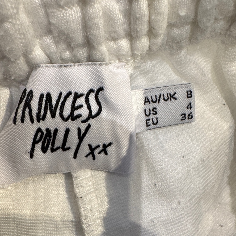PRINCESS POLLY WHITE WAFFLE SET | CROP TOP + JOGGERS | US 4 / S - Picture 11 of 13
